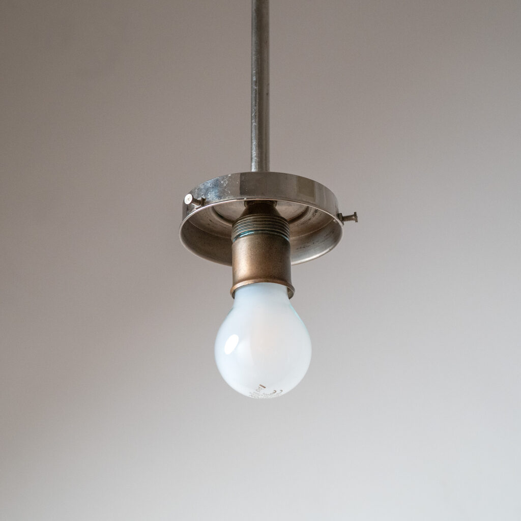 Böhlmarks Nickel And Glass Pendant, 1930