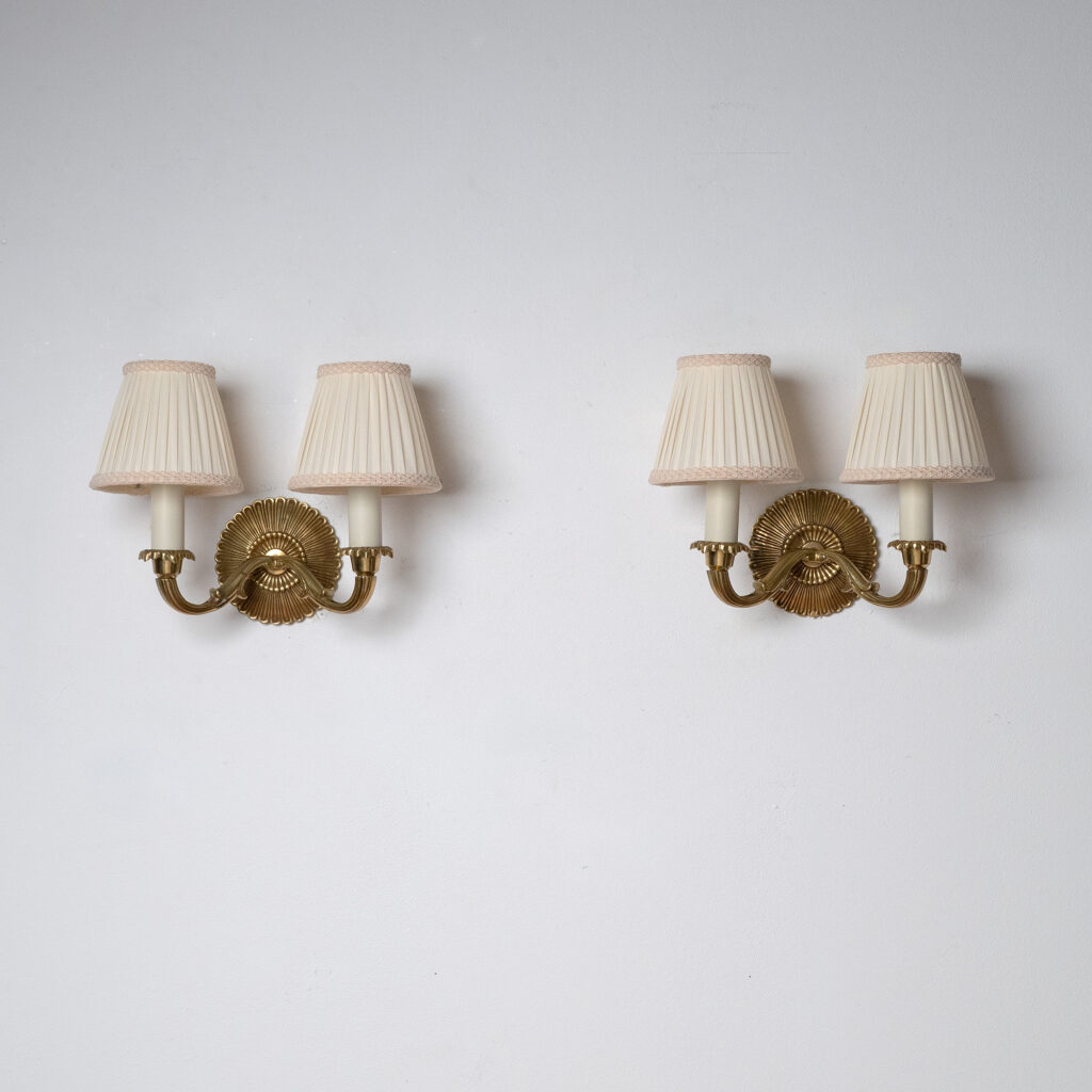 Bröderna Malmströms Brass Wall Lights, 1950s