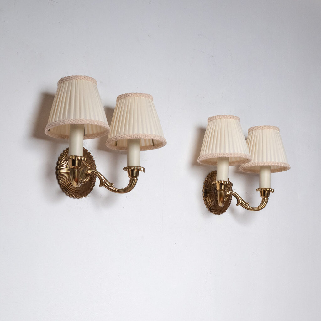 Bröderna Malmströms Brass Wall Lights, 1950s