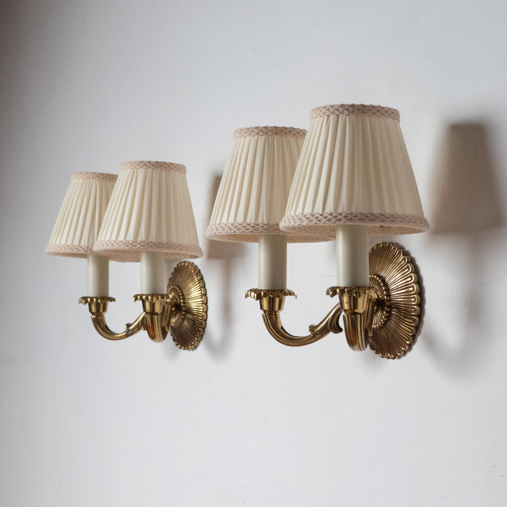 Bröderna Malmströms Brass Wall Lights, 1950s