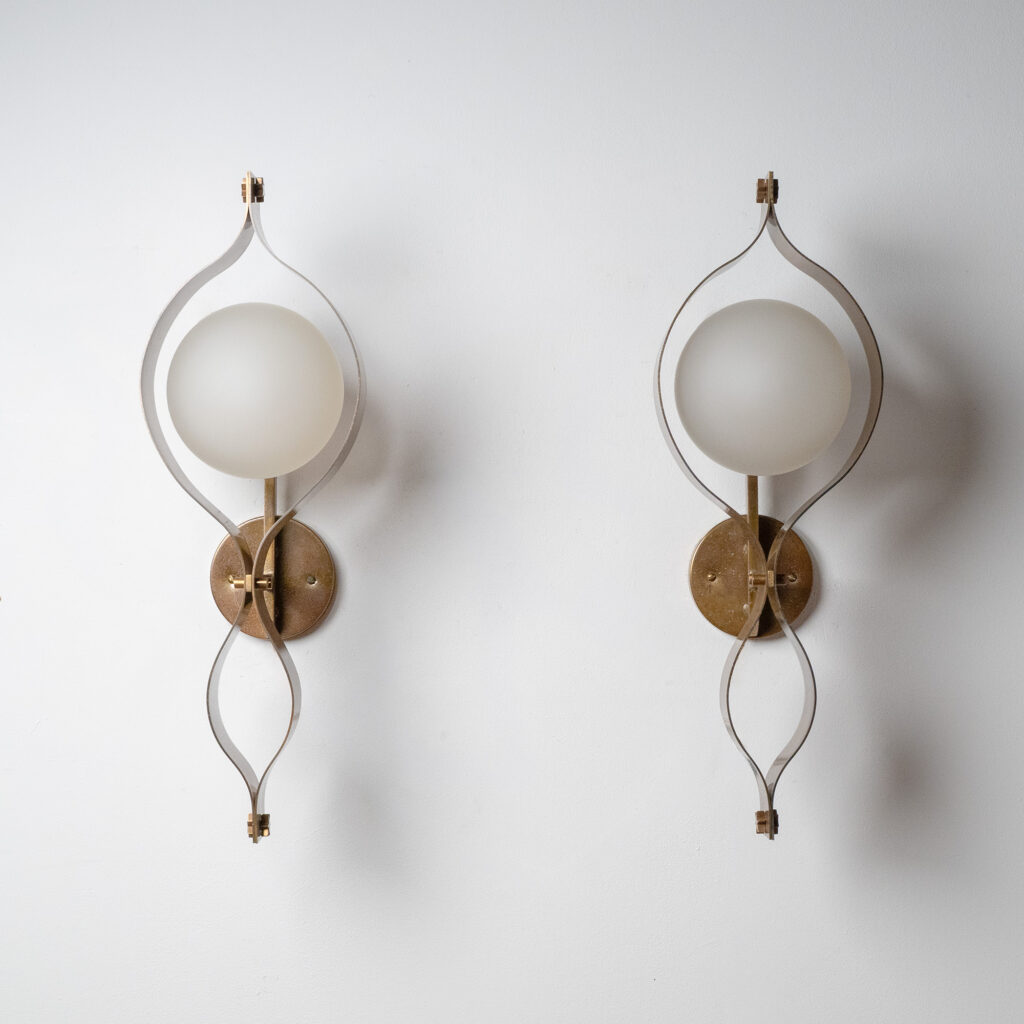 Gio Ponti 'Pavone' Wall Lights, circa 1961