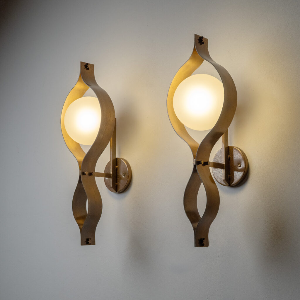 Gio Ponti 'Pavone' Wall Lights, circa 1961
