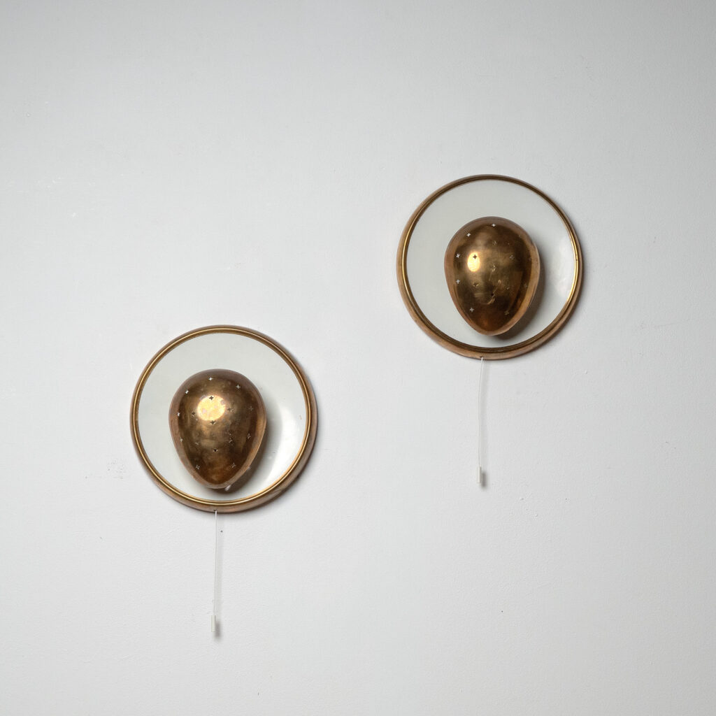 German Brass Sconces, 1950s