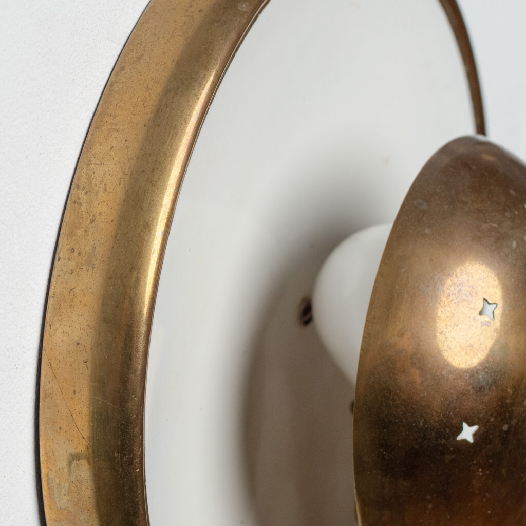 German Brass Sconces, 1950s