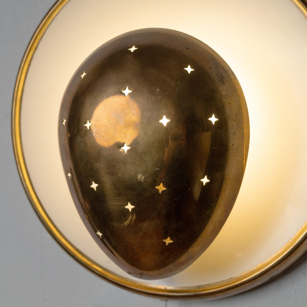 German Brass Sconces, 1950s