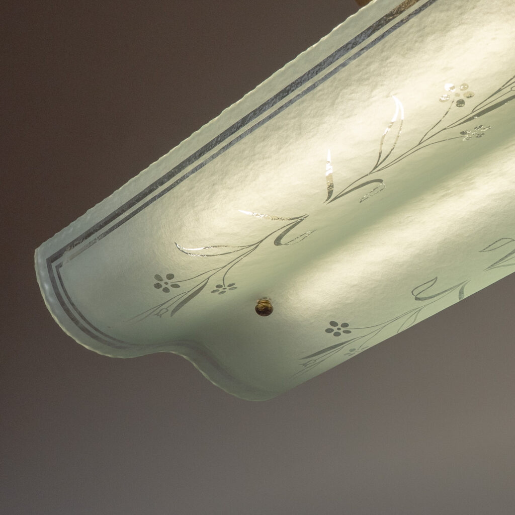 Swedish Glass Ceiling Light, 1940s