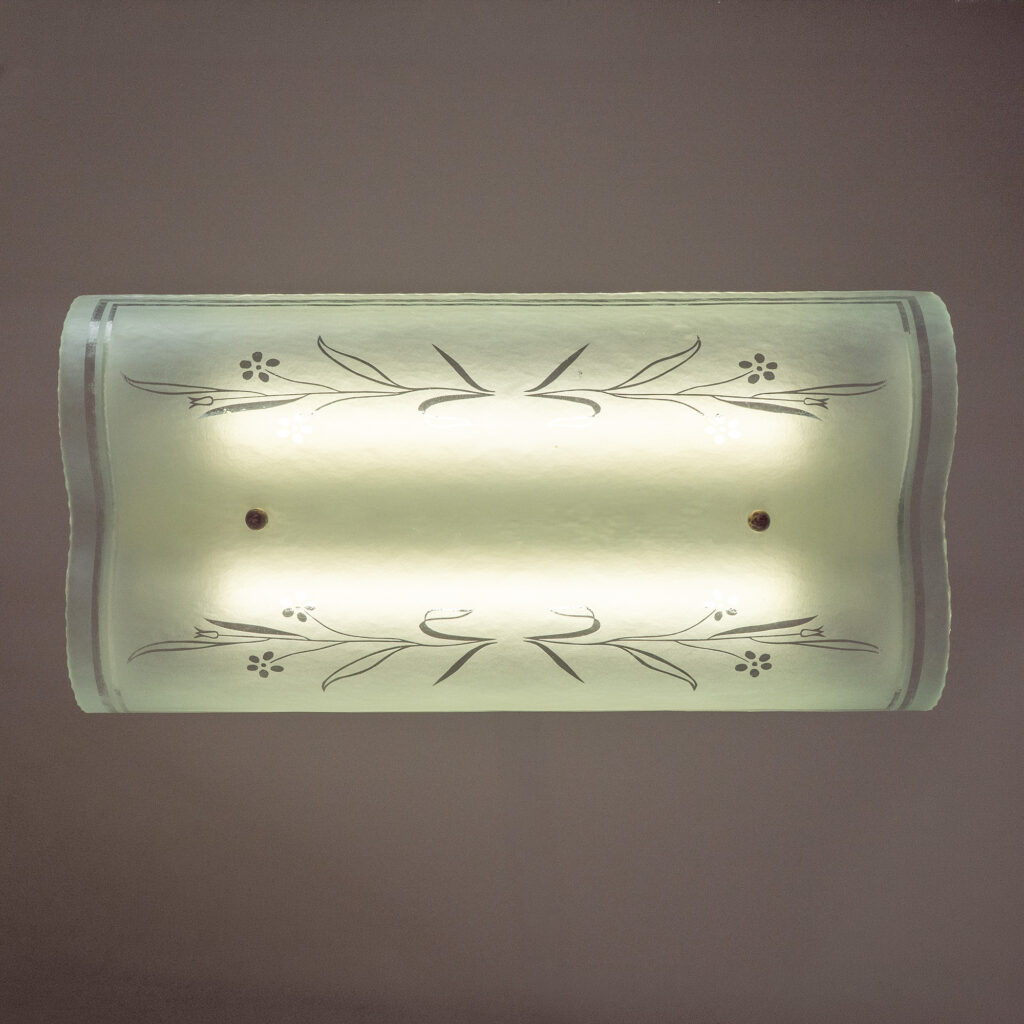 Swedish Glass Ceiling Light, 1940s