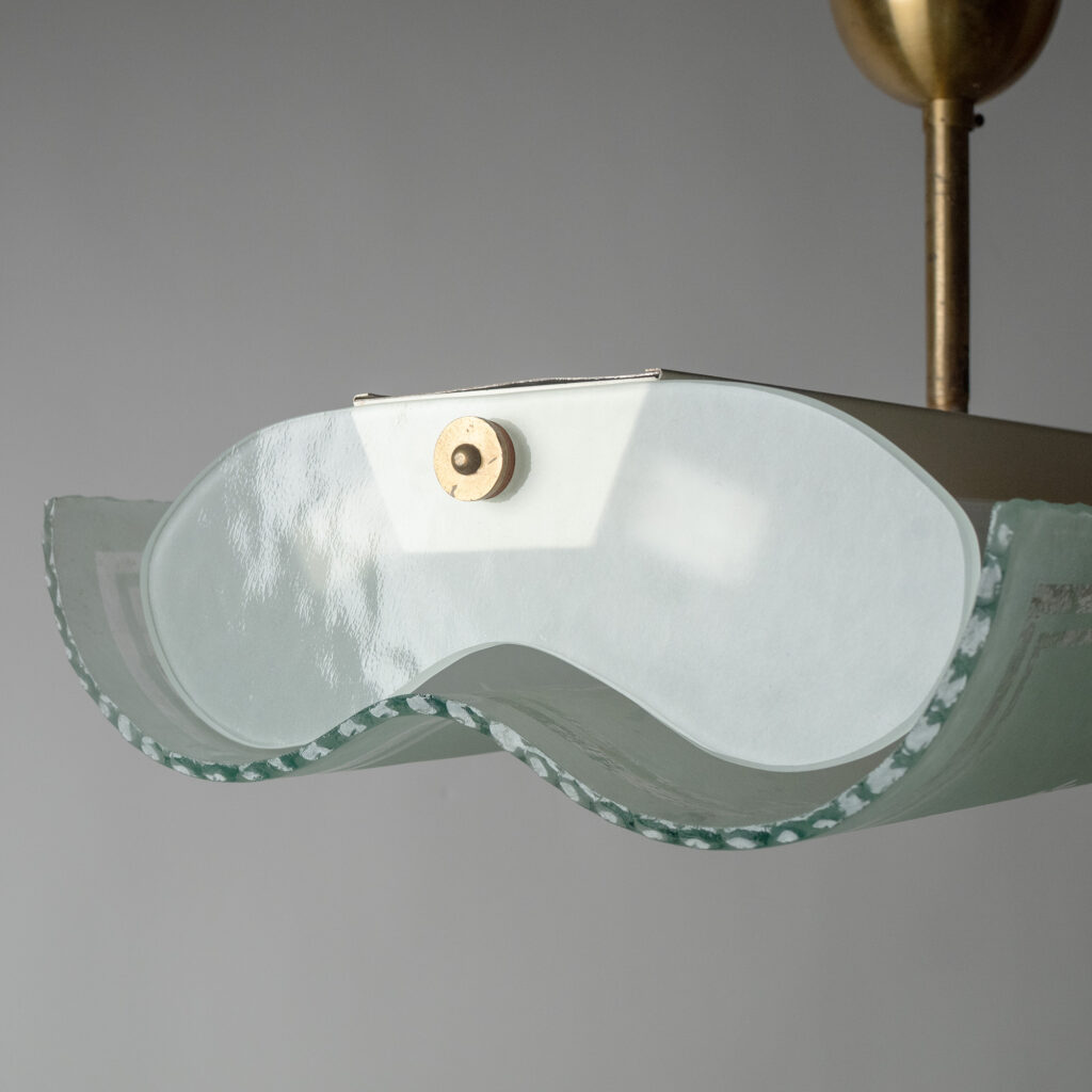 Swedish Glass Ceiling Light, 1940s