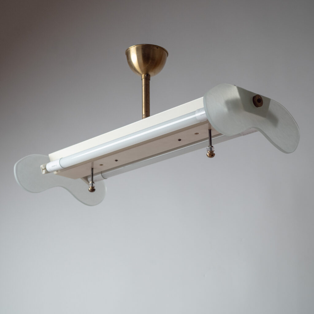 Swedish Glass Ceiling Light, 1940s