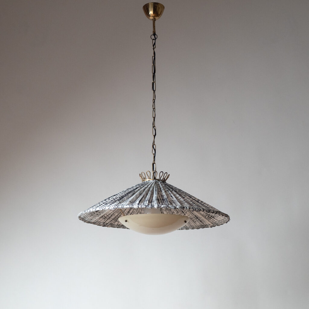 Large Austrian Fabric Pendant, 1950s