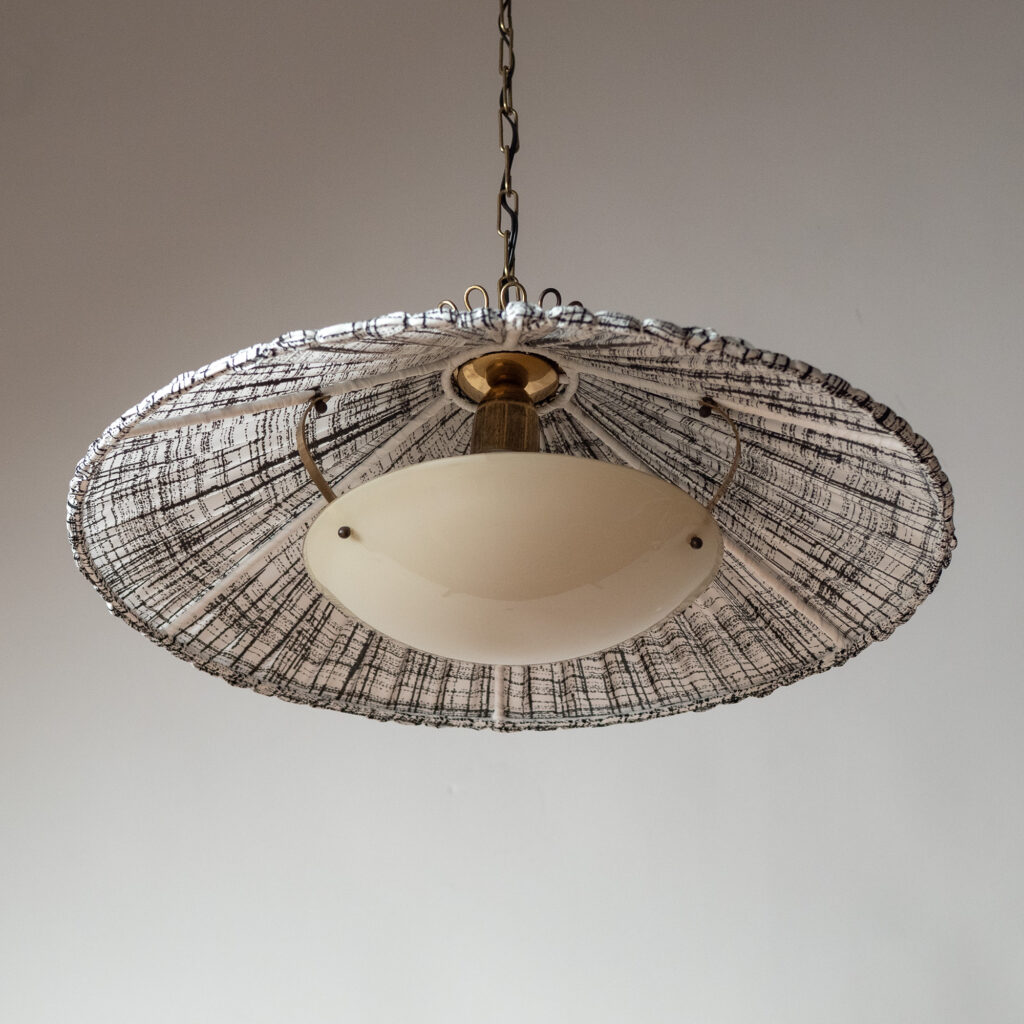 Large Austrian Fabric Pendant, 1950s