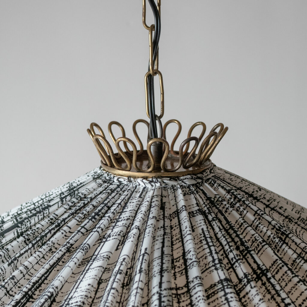 Large Austrian Fabric Pendant, 1950s