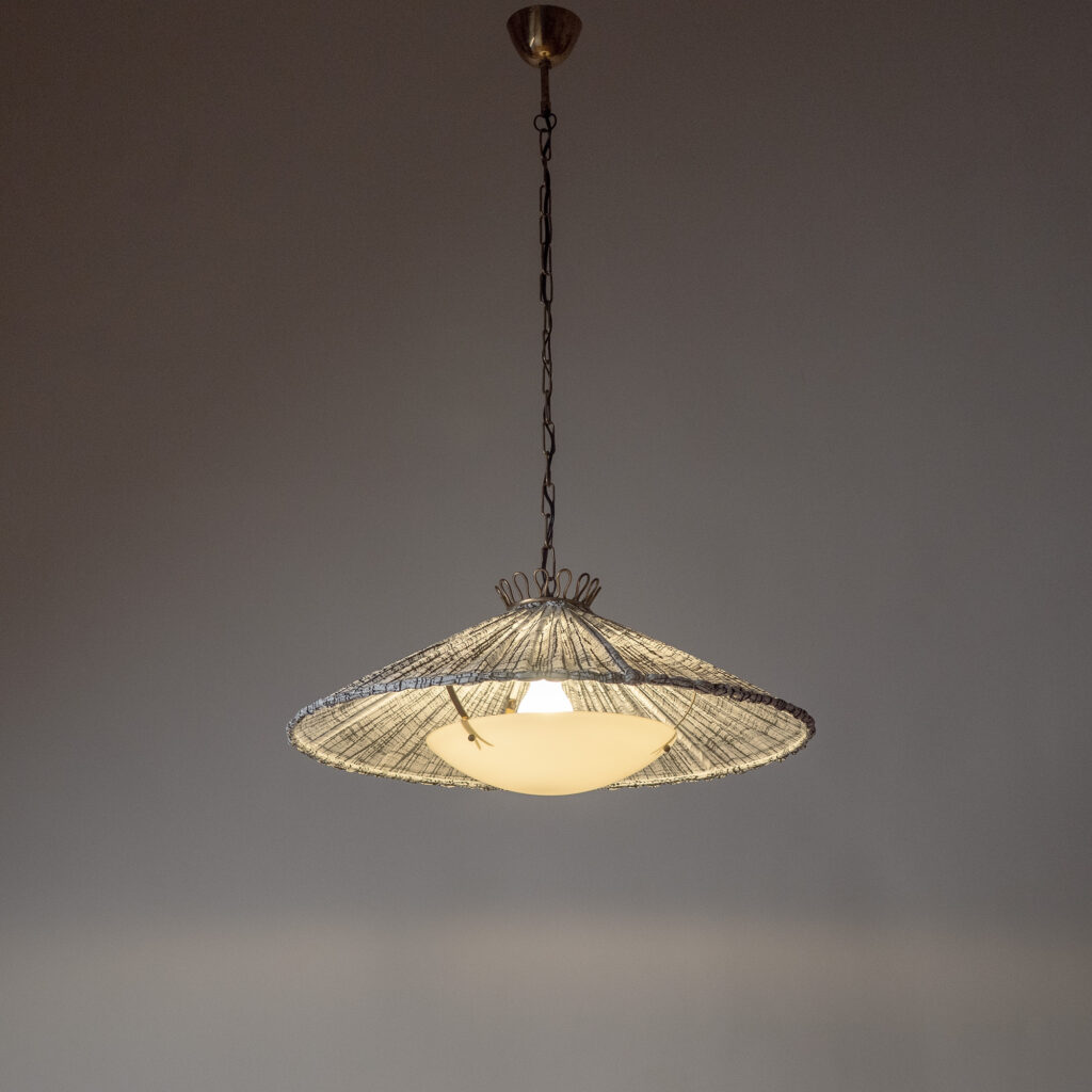 Large Austrian Fabric Pendant, 1950s