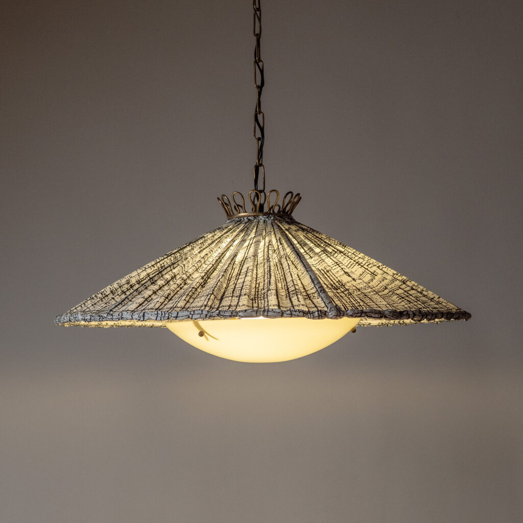 Large Austrian Fabric Pendant, 1950s