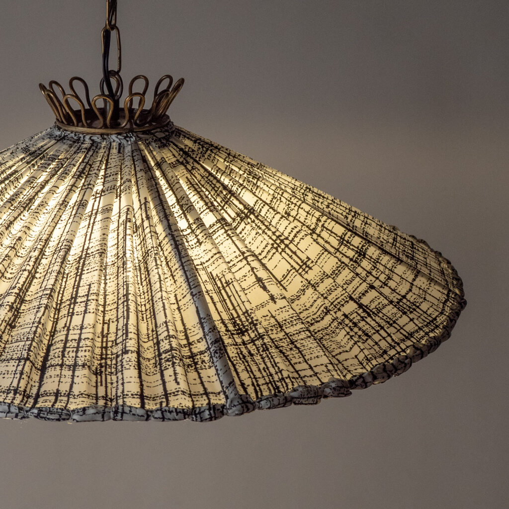 Large Austrian Fabric Pendant, 1950s
