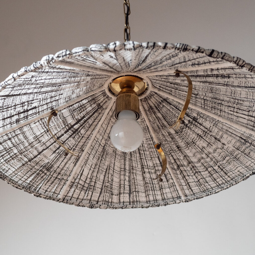 Large Austrian Fabric Pendant, 1950s