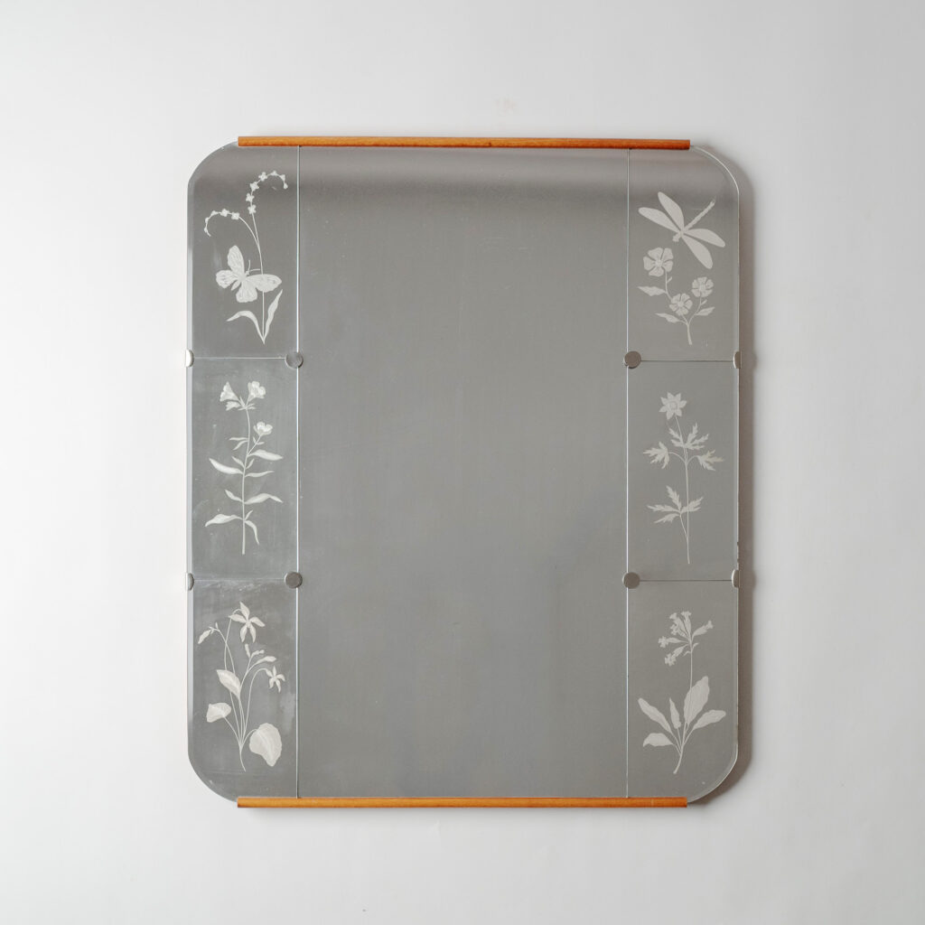 Swedish Etched Mirror, circa 1950