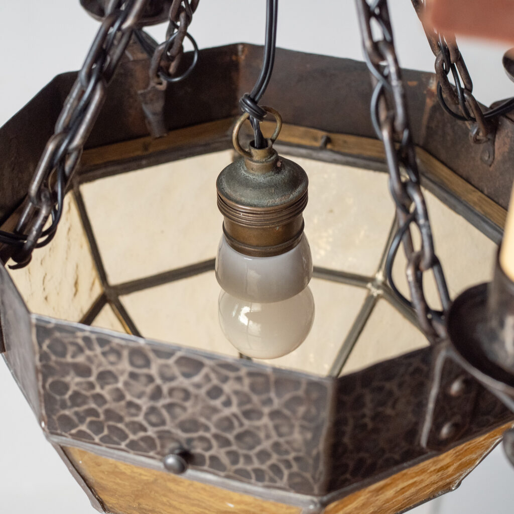 Swedish Iron And Glass Lantern, 1930s