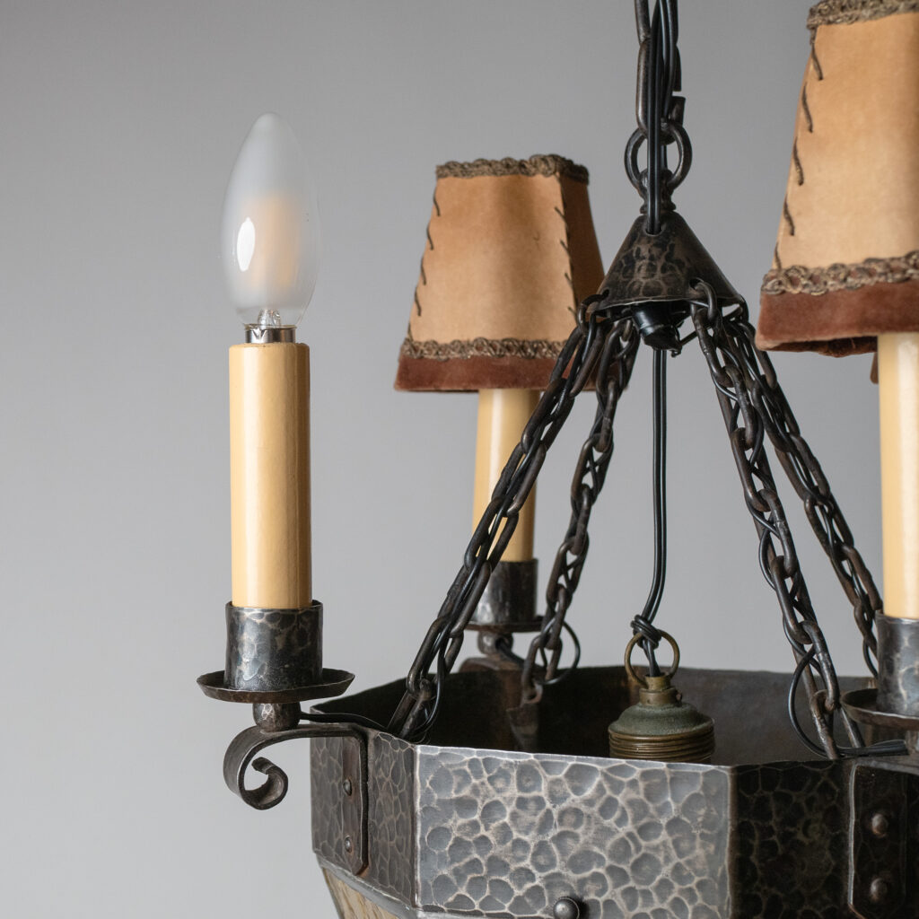 Swedish Iron And Glass Lantern, 1930s