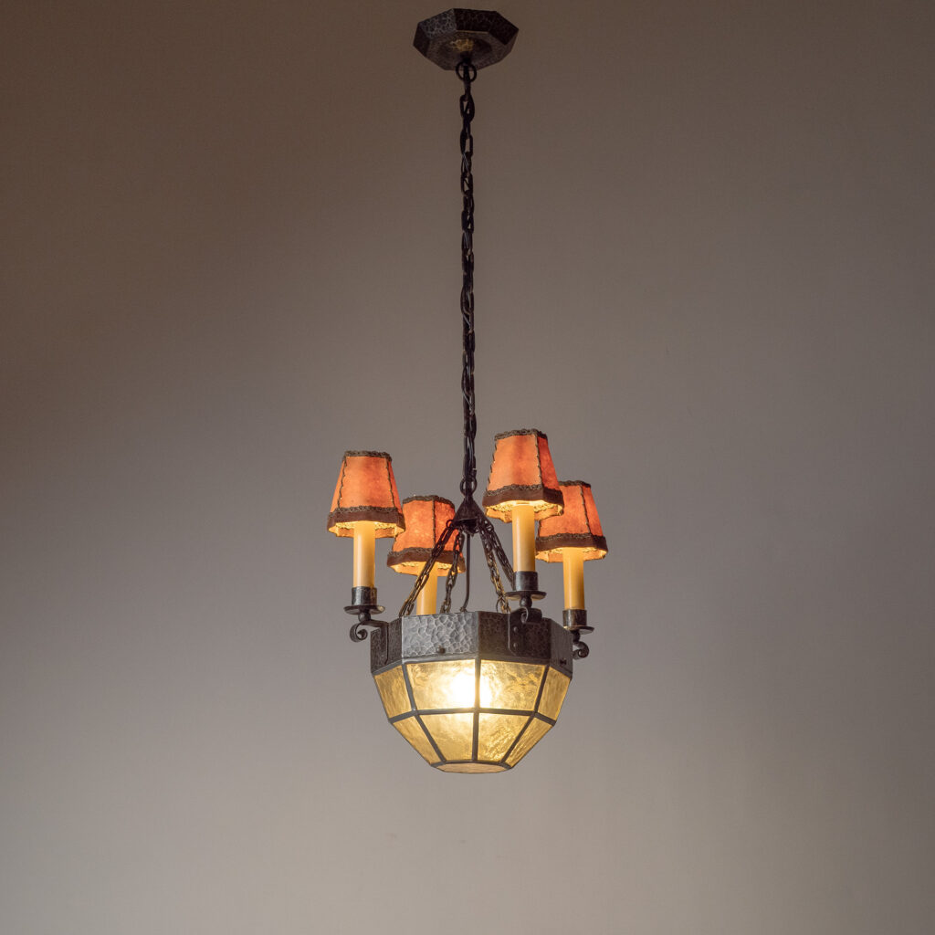 Swedish Iron And Glass Lantern, 1930s