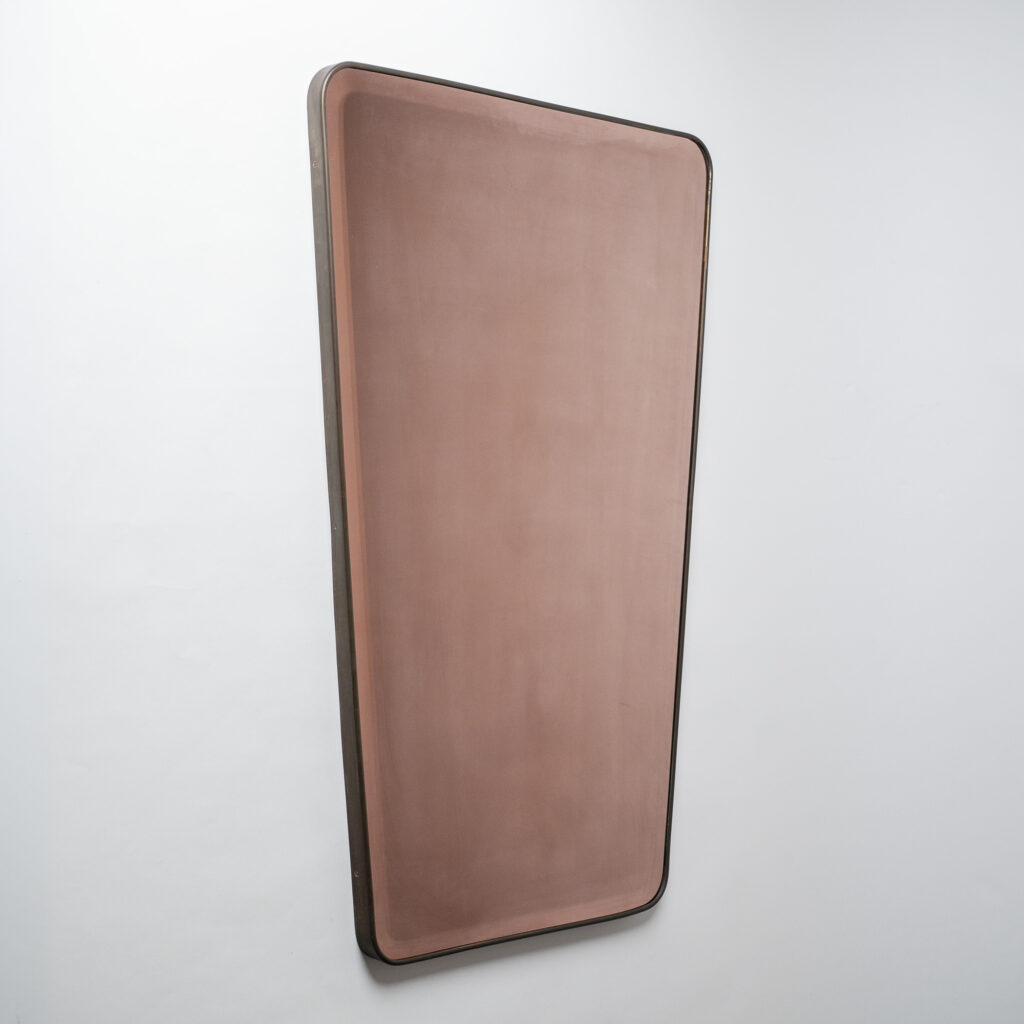 Italian Brass Mirror, 1950s