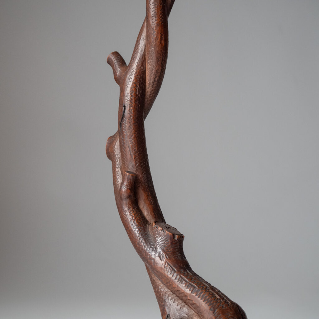 Italian Carved Wood Table Lamp, circa 1930
