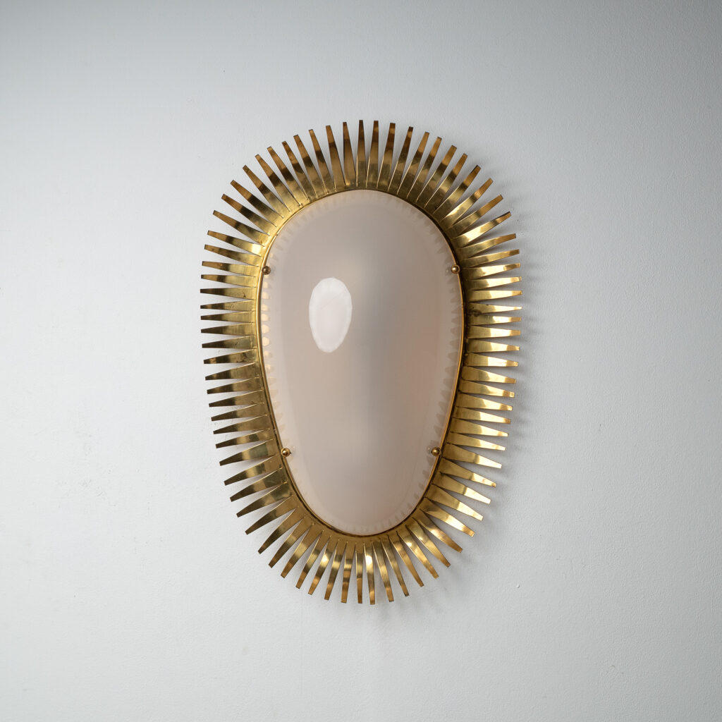 German Brass Wall Lamp, 1950s