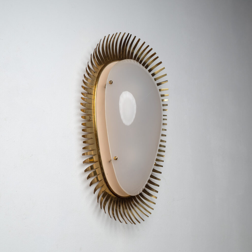 German Brass Wall Lamp, 1950s