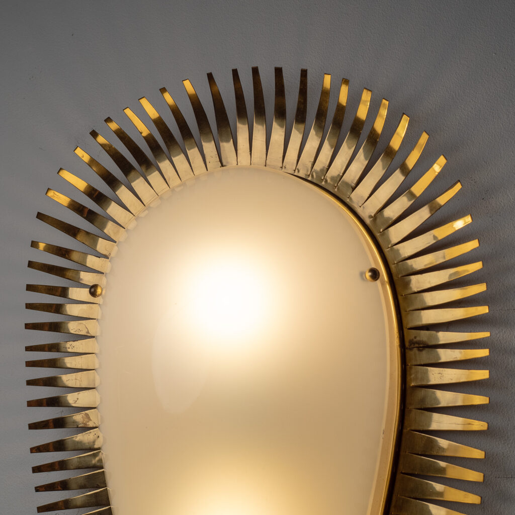 German Brass Wall Lamp, 1950s