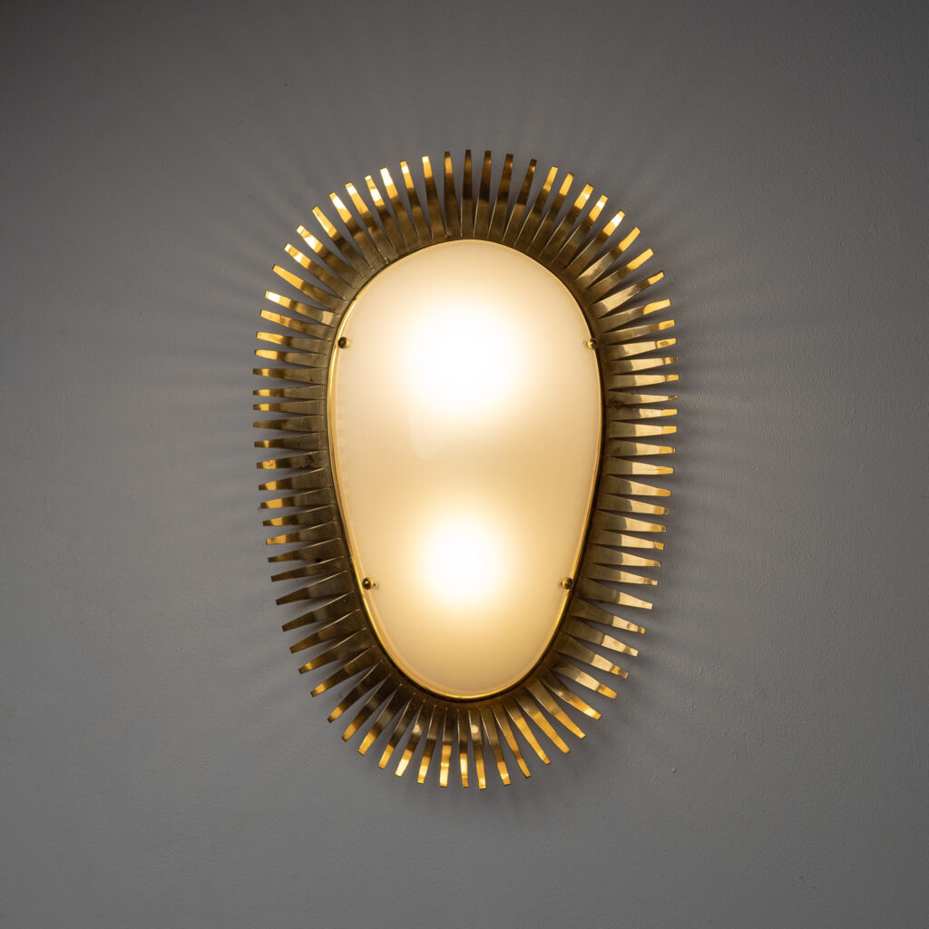 German Brass Wall Lamp, 1950s
