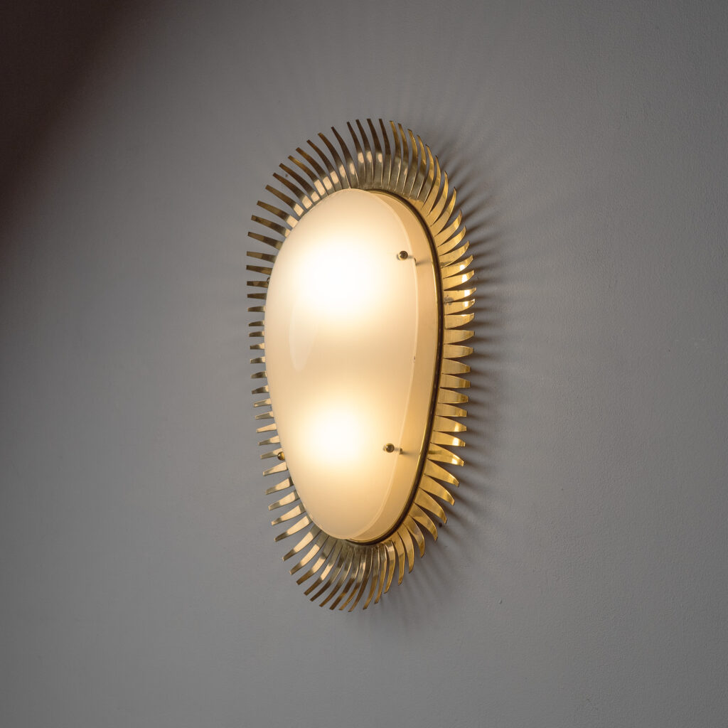 German Brass Wall Lamp, 1950s