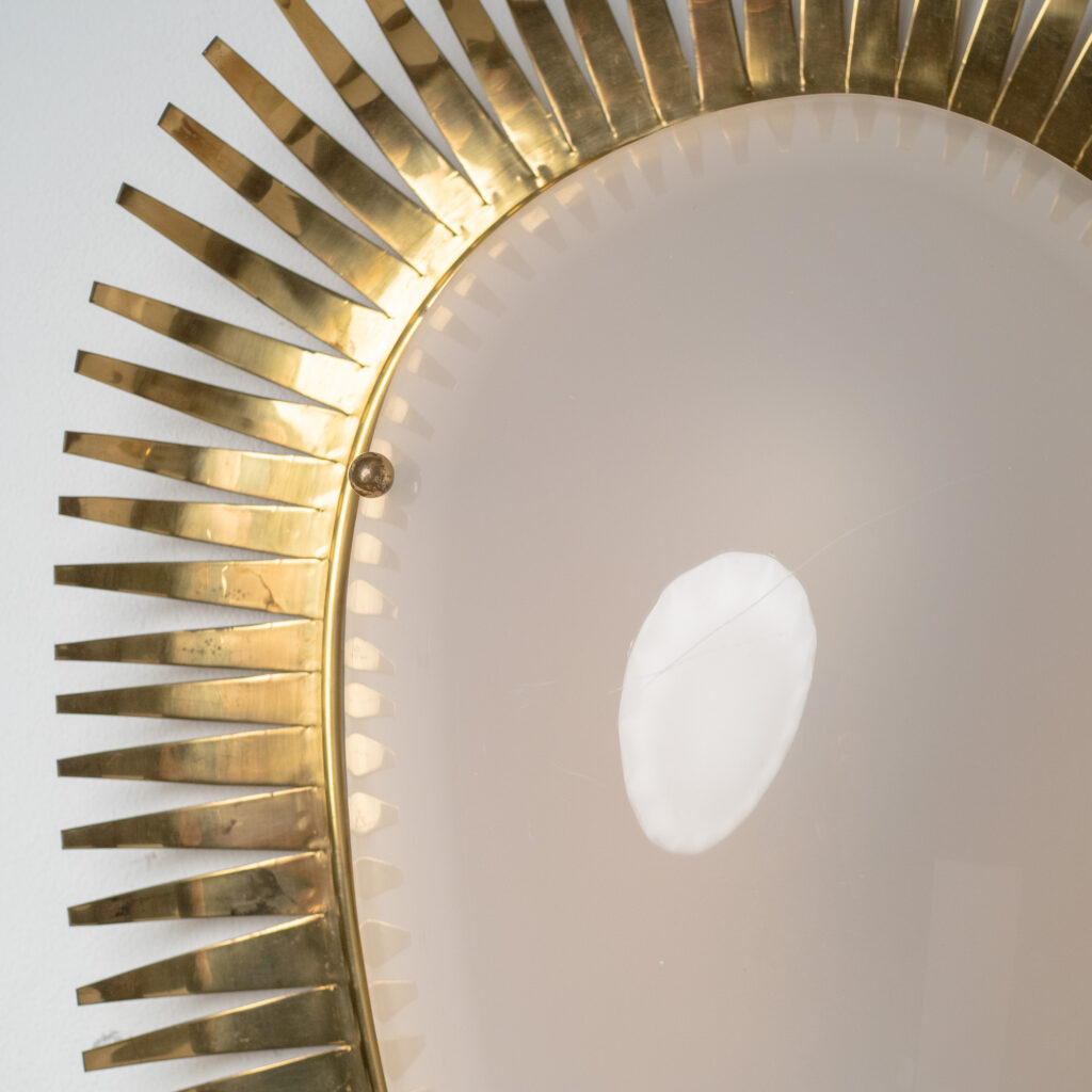 German Brass Wall Lamp, 1950s