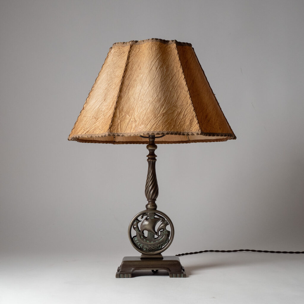Swedish Bronze Table lamp, 1938