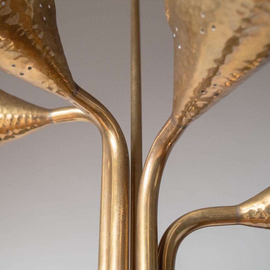 Angelo Lelii Brass Chandelier, Arredoluce 1951